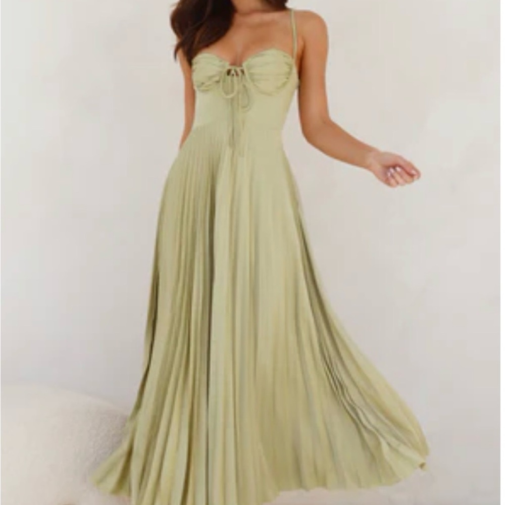 Hello Molly Light Green Maxi Dress